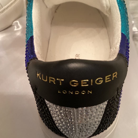 Kurt Geiger London Laney Crystal Stripe Platform Sneakers - Picture 12 of 14